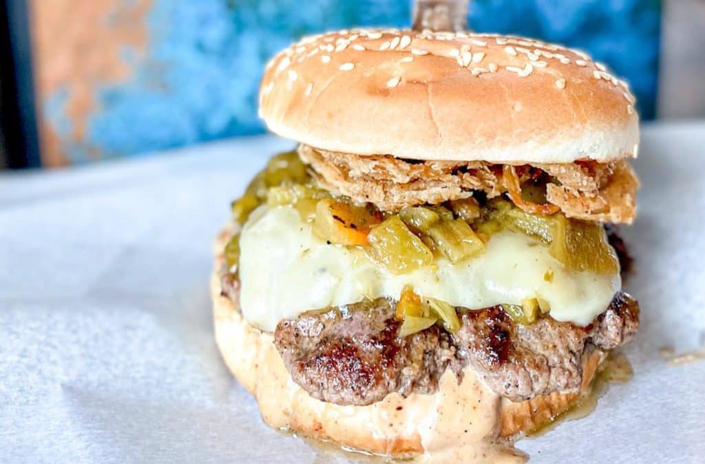 Hatch Green Chili Smash Burger