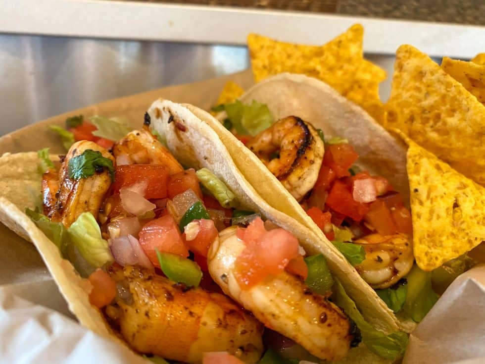 Shrimp Yard Tacos • Backyard Tap House