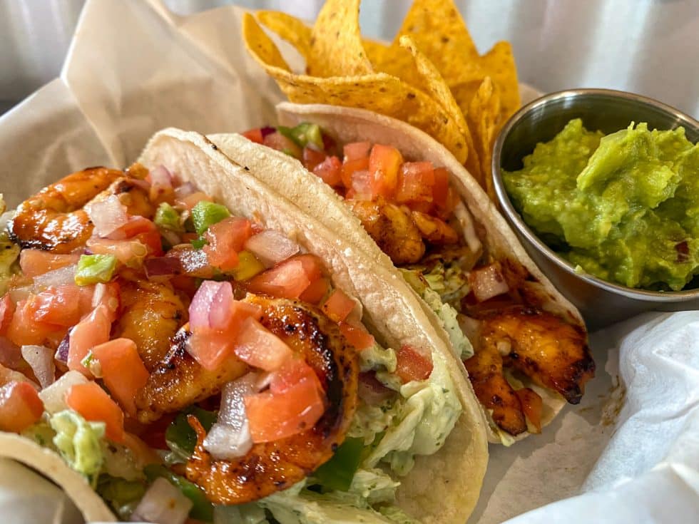 Shrimp Yard Tacos • Backyard Tap House